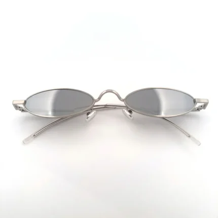Silver Edge Retro Oval Metal Güneş Gözlüğü
